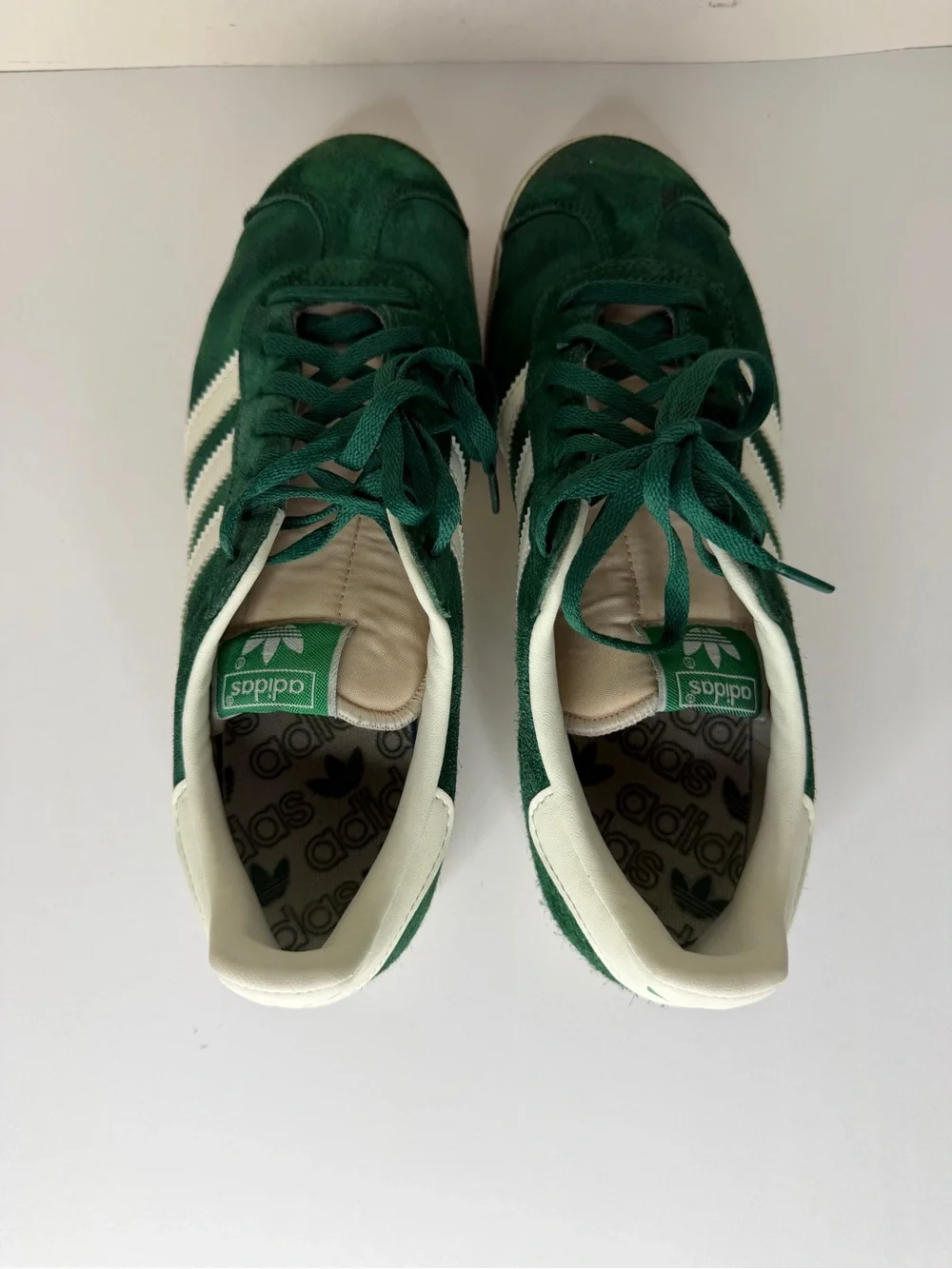 Adidas Originals GAZELLE Shoes Sneaker Men's size 7 Dark  Green Off White GY7338